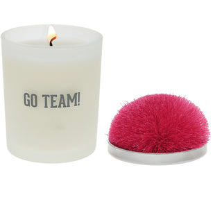 Go Team! - Hot Pink 5.5 oz - 100% Soy Wax Candle with Pom Pom Lid
Scent: Tranquility