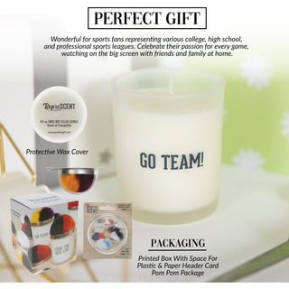 Go Team! - Maroon & Yellow 5.5 oz - 100% Soy Wax Candle with Pom Pom Lid
Scent: Tranquility