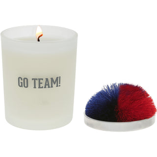 Go Team! - Red & Blue 5.5 oz - 100% Soy Wax Candle with Pom Pom Lid
Scent: Tranquility