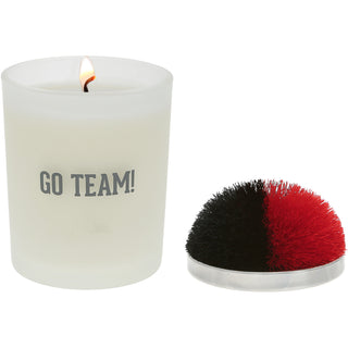 Go Team! - Red & Black 5.5 oz - 100% Soy Wax Candle with Pom Pom Lid
Scent: Tranquility