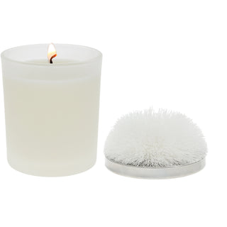 Blank White - 5.5 oz - 100% Soy Wax Candle with Pom Pom Lid Scent: Tranquility