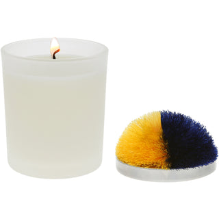 Blank Blue & Yellow - 5.5 oz - 100% Soy Wax Candle with Pom Pom Lid Scent: Tranquility