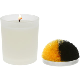 Blank Black & Yellow - 5.5 oz - 100% Soy Wax Candle with Pom Pom Lid Scent: Tranquility