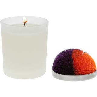 Blank Purple & Orange - 5.5 oz - 100% Soy Wax Candle with Pom Pom Lid Scent: Tranquility