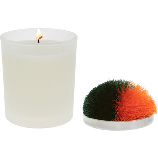 Blank - Green & Orange 5.5 oz - 100% Soy Wax Candle with Pom Pom Lid
Scent: Tranquility