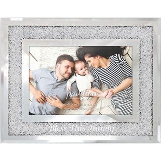 Bless This Family 7.25" x 9.25" Frame (Holds  4" x 6" Photo)