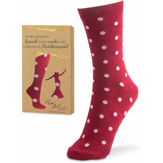 Socks Off Maroon - Ladies Cotton Blend Sock