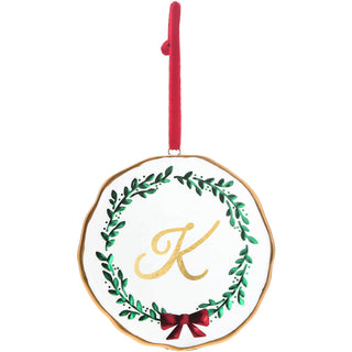 K 4" Monogram Ornament