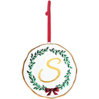 S 4" Monogram Ornament