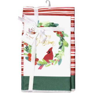 Merry Christmas Tea Towel Gift Set (2 - 19.75" x 27.5")