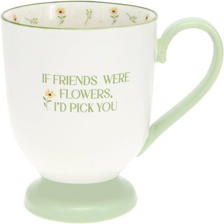 Friends & Flowers 13 oz Cup with Crocheted Flowers