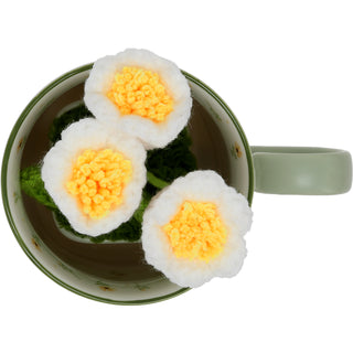 Friends & Flowers 13 oz Cup with Crocheted Flowers