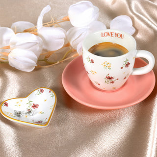 Love You 2.5 oz Espresso Cup and Saucer