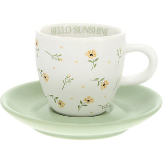 Hello Sunshine 2.5 oz Espresso Cup and Saucer