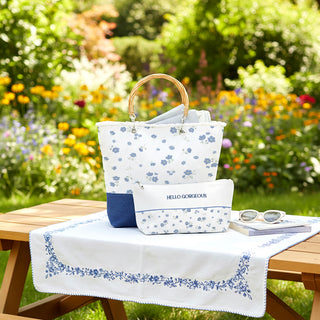 Blue Flowers Tote Bag