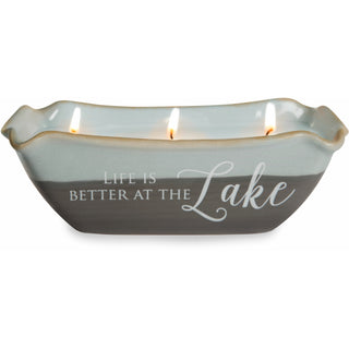 At The Lake Triple Wick 10 oz Soy Wax Candle Scent: Tranquility