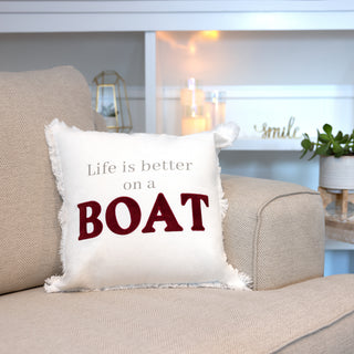 Boat 18" Throw Pillow Cover