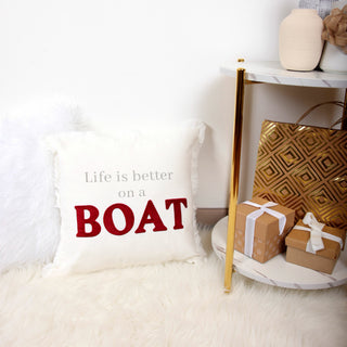 Boat 18" Throw Pillow Cover