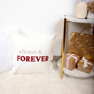 Always & Forever 18" Throw Pillow Cover