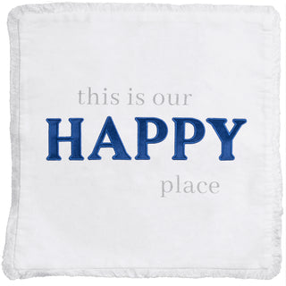 Happy Place 18" Throw Pillow Cover