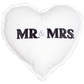 Mr. & Mrs. 18" Heart Pillow