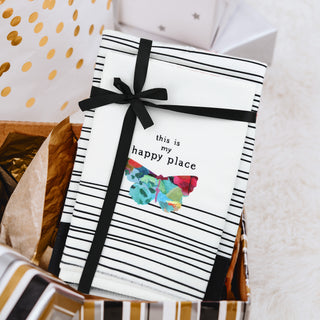 Happy Place Tea Towel Gift Set (2 - 19.75" x 27.5")