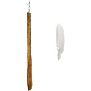 Amazing 4" Spoon Rest with Decorative Bamboo Spoon