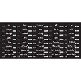 Legends Of This World Magnetic Display Shelf Tabs 40 Design Names