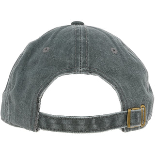 Fishing Dark Gray Washed Cotton Twill Hat