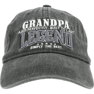 Grandpa Dark Gray Washed Cotton Twill Hat