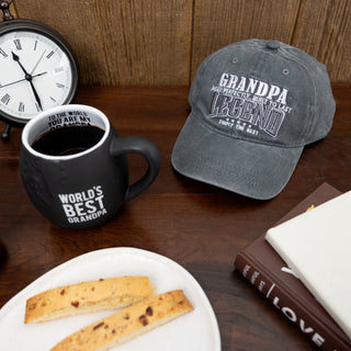 Grandpa Dark Gray Washed Cotton Twill Hat