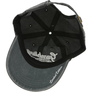 Gambling Black Washed Cotton Twill Hat