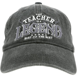 Teacher Dark Gray Washed Cotton Twill Hat