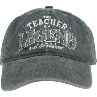 Teacher Dark Gray Washed Cotton Twill Hat