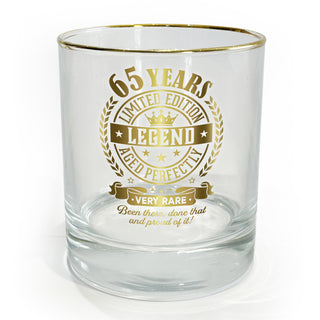 65 Years 8 oz Rocks Glass