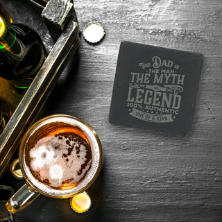Dad 4" Slate Coaster