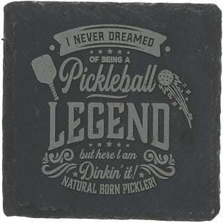 Pickleball 4" Slate Coaster