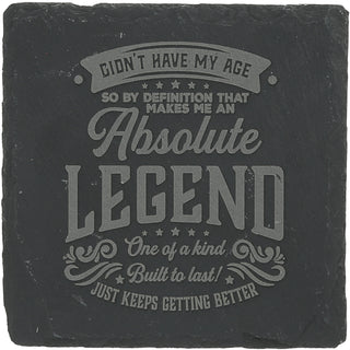 My Age 4" Slate Coaster