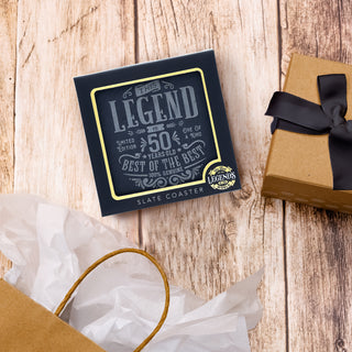 50 Years 4" Slate Coaster