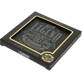 60 Years 4" Slate Coaster