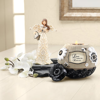 Love 5" Round Tealight Holder