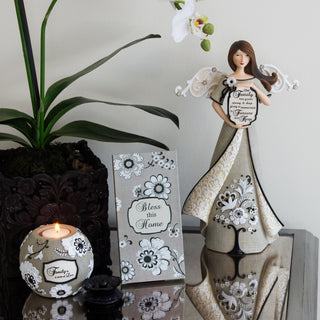 Bless this Home 7" x 3.5" Canvas Plaque