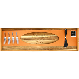 Lake 21" Acacia Cheese/Bread Board Set