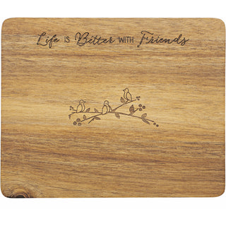 Friends 9" Acacia Cheese/Bread Board Set