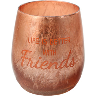 Friends 10 oz - 100% Soy Wax Electroplated Candle Scent: Fresh Cotton