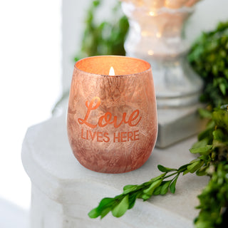 Love 10 oz - 100% Soy Wax Electroplated Candle Scent: Cotton