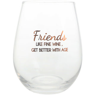 Friends Bottle Stopper and 20 oz Stemless Gift Set