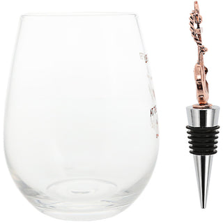 Better at the Lake Bottle Stopper and 20 oz Stemless Gift Set