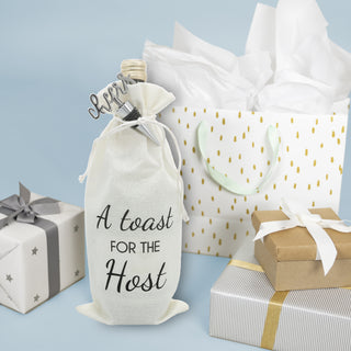 Toast For The Host 13" Wine Gift Bag Set