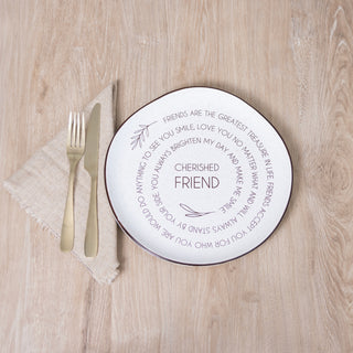 Cherished Friend 10.5" Ceramic Plate
